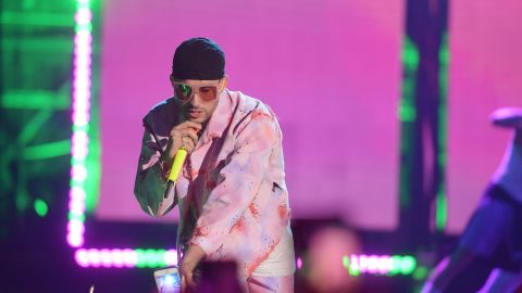 Bad Bunny, on stage here in 2020, is nominated for Album of the Year.