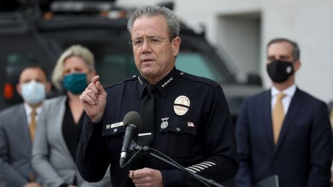 Los Angeles Police Department Chief Michel Moore in January 2021. 