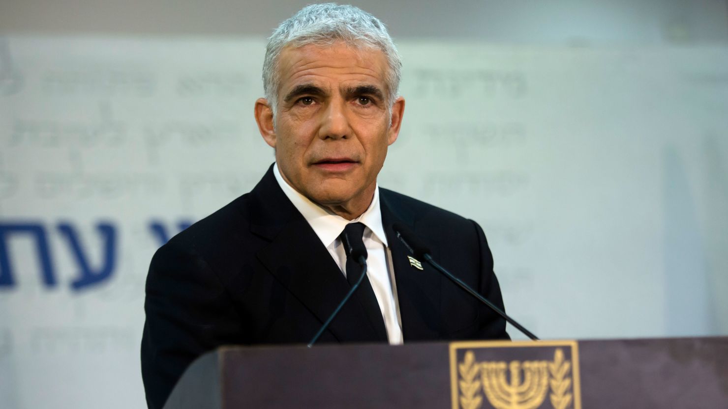 Yair Lapid, Yesh Atid party leader, speaks at a news conference on May 6. Israel's President asked Lapid to form a new government after Prime Minister Benjamin Netanyahu failed in his efforts.