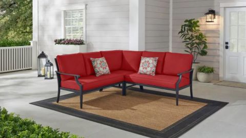 Hampton Bay Braxton Park 3-Piece Patio Sectional Sofa