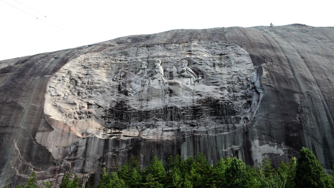 The carving on Stone Mountain outside Atlanta is the largest Confederate memorial. 
