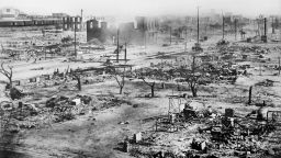 Ruins of Greenwood District after Race Riots, Tulsa, Oklahoma, USA, American National Red Cross Photograph Collection, June 1921. (Photo by: GHI/Universal History Archive/Universal Images Group via Getty Images)