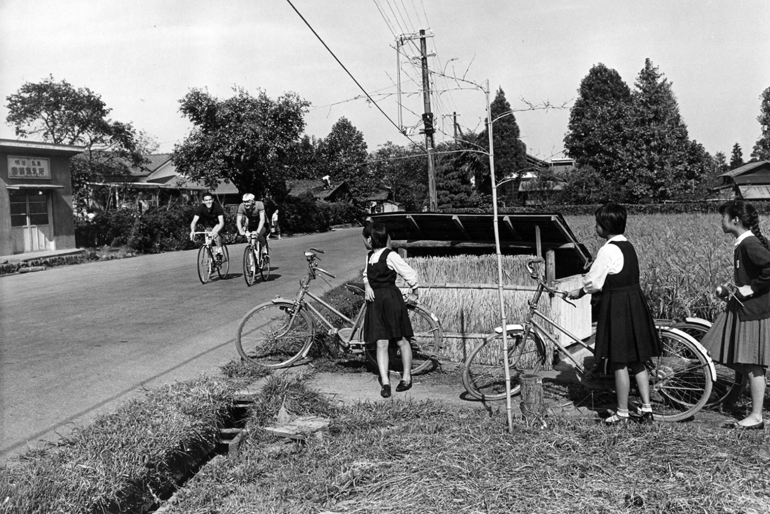 Cyclists train in Tokyo.