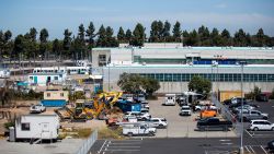SAN JOSE, CA - MAY 26: A view of the Valley Transportation Authority (VTA) light-rail yard where a mass shooting occurred on May 26, 2021 in San Jose, California. A VTA employee opened fire at the yard, with preliminary reports indicating nine people dead including the gunman. (Photo by Philip Pacheco/Getty Images)