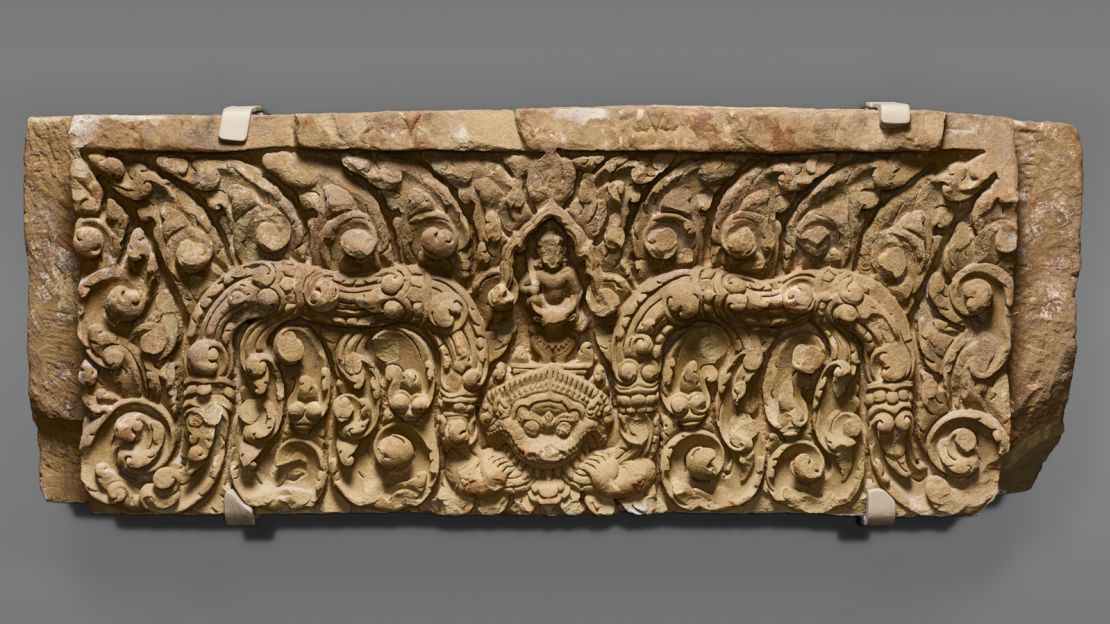 The lintels originated from temple sites in northeast Thailand.