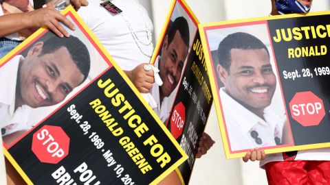 Family members of Ronald Greene also gathered at the Lincoln Memorial for the March on Washington on August 28, 2020 in Washington, DC