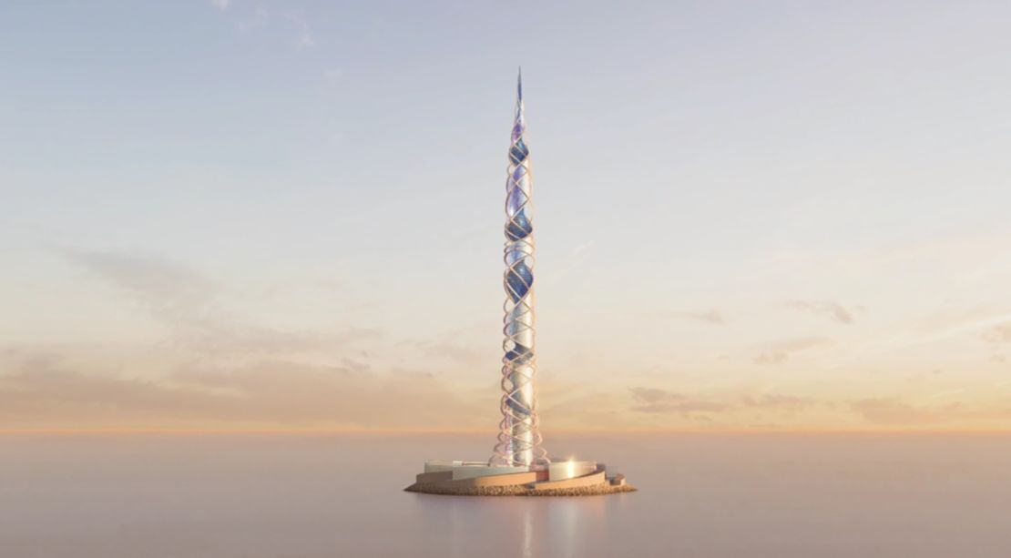 The planned tower will stand on the outskirts of St. Petersburg, Russia.