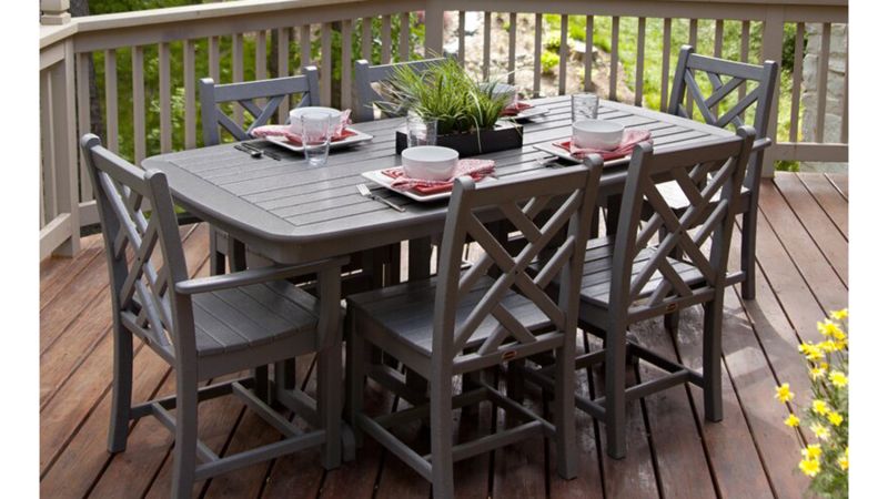 6 Piece Outdoor Patio Dining Set Grey-Patio furniture-Patio table and chairs-Dining table-Patio dining set chairs-Patio dining set-Outdoor patio dining table sets-Patio dining table set-Patio set 