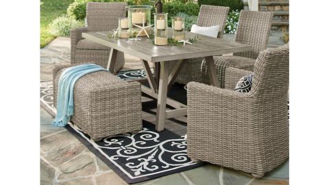 Simsbury Outdoor Wicker Dining Chairs, Set of 2