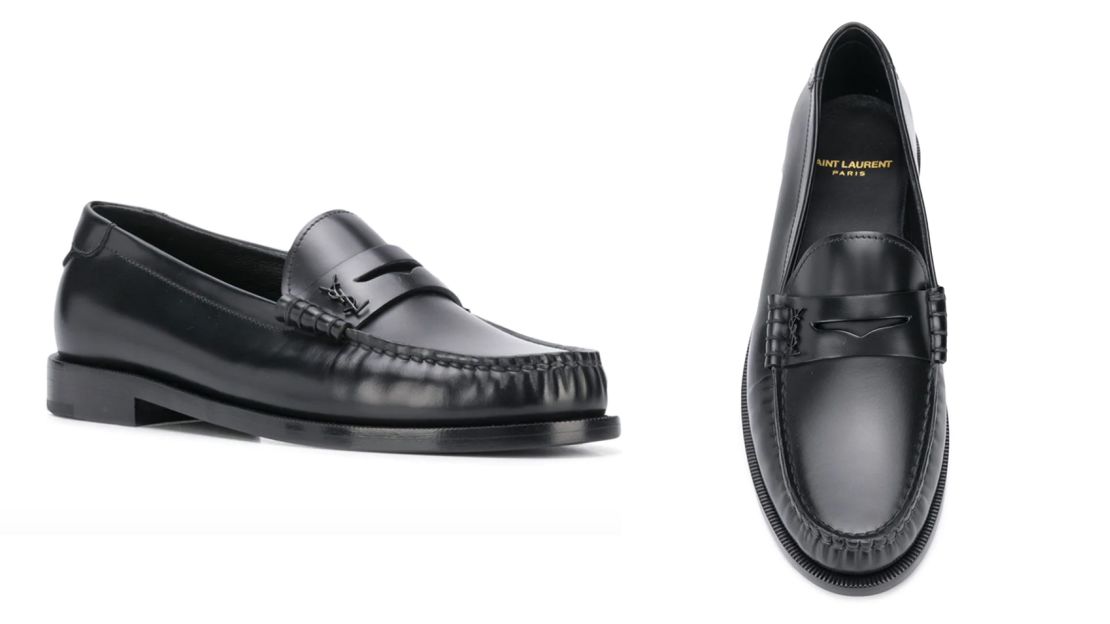 Saint Laurent Monogram Leather Loafers