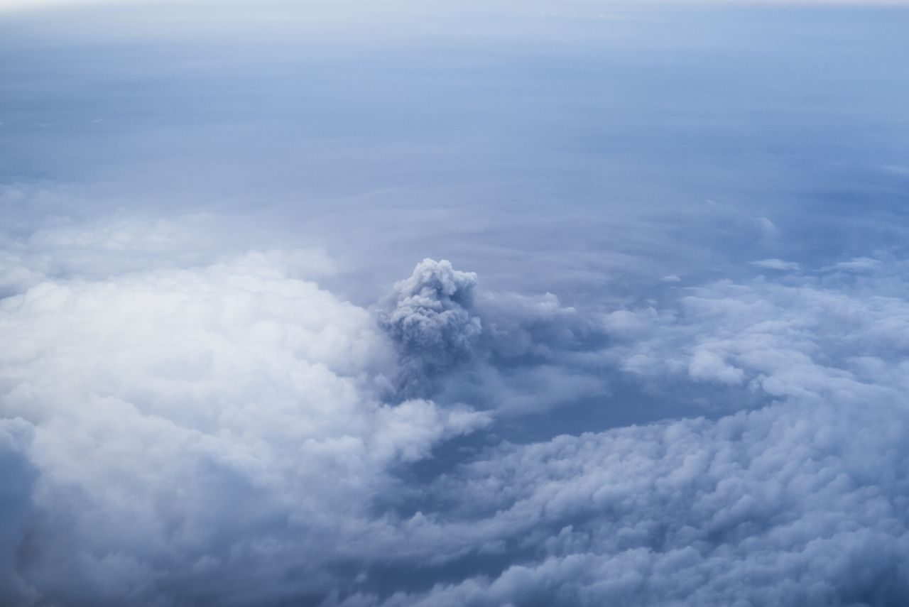 This aerial photo shows smoke rising from Mount Nyiragongo on Tuesday, May 25.