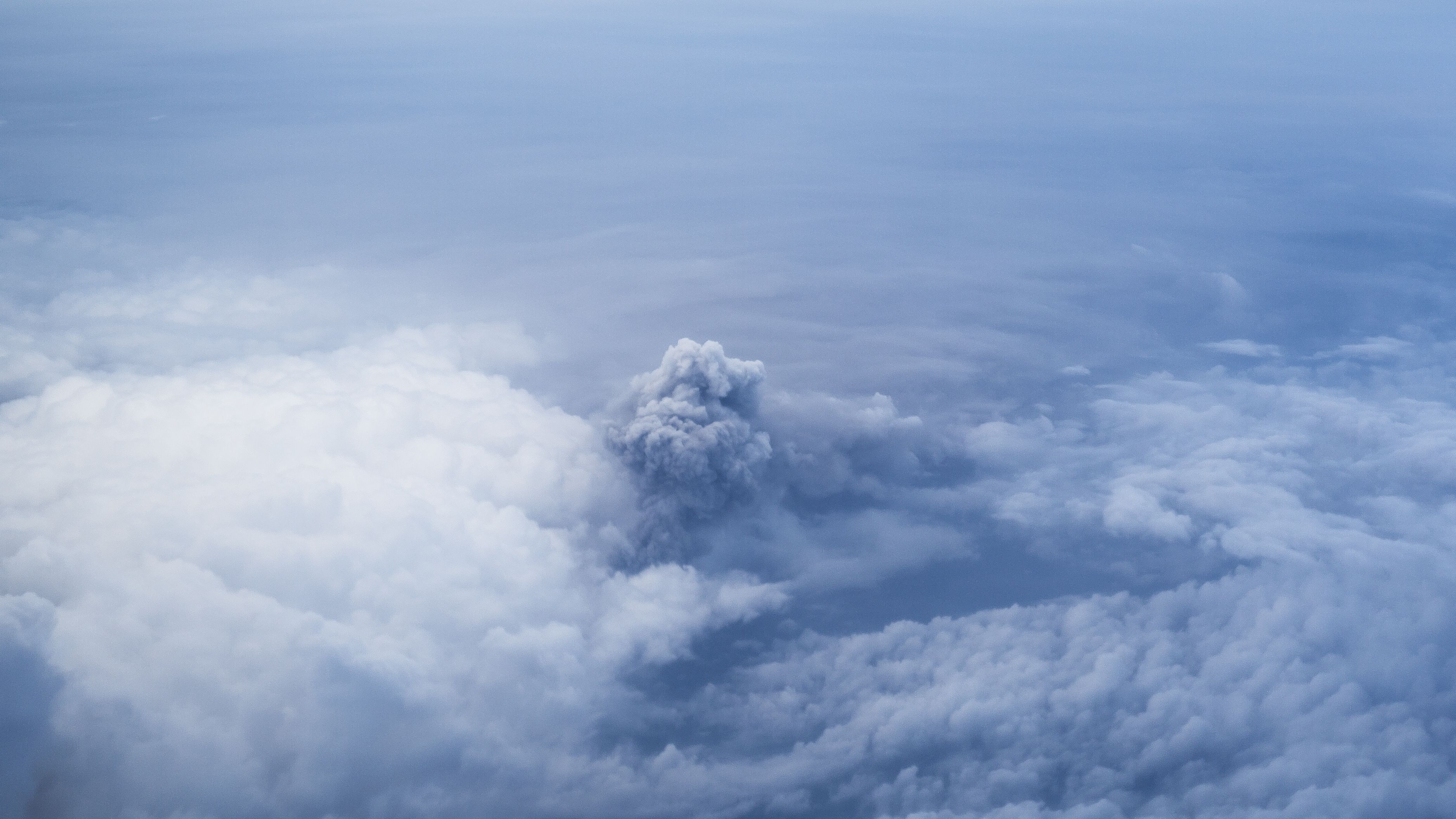 This aerial photo shows smoke rising from Mount Nyiragongo on Tuesday, May 25.
