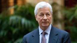 Jamie Dimon, chief executive officer of JPMorgan Chase & Co., pauses ahead of a Bloomberg Television interview at the JPMorgan Global Markets Conference in Paris, France, on Thursday, March 14, 2019. European banks need to look beyond their home countries for mergers in order to tap the regions full economic power and become more competitive, Dimon said. Photographer: Christophe Morin/Bloomberg via Getty Images