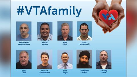 The nine men killed in the VTA railyard shooting on May 26, 2021.