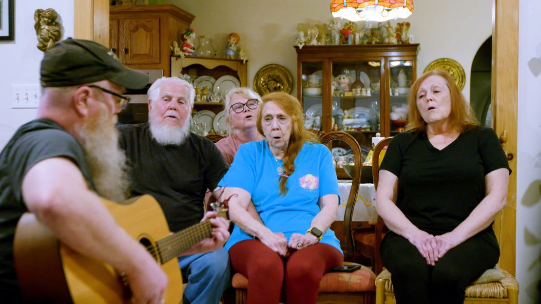 Although politics has caused a division within the Davis family, they still get together to sing and share a love of music.