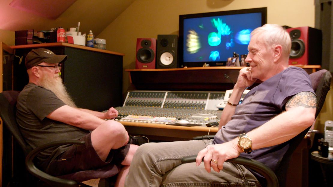 Chip and Billy Davis in Chip's home recording studio outside Nashville, Tennessee.