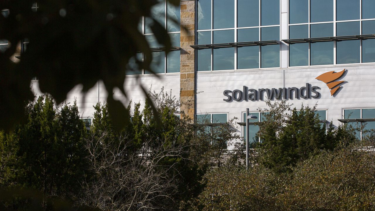 Signage outside SolarWinds Corp. headquarters in Austin, Texas on Tuesday, Dec. 22, 2020. A former security adviser at the IT monitoring and network management company SolarWinds Corp. said he warned management of cybersecurity risks and laid out a plan to improve it that was ultimately ignored. Photographer: Bronte Wittpenn/Bloomberg via Getty Images