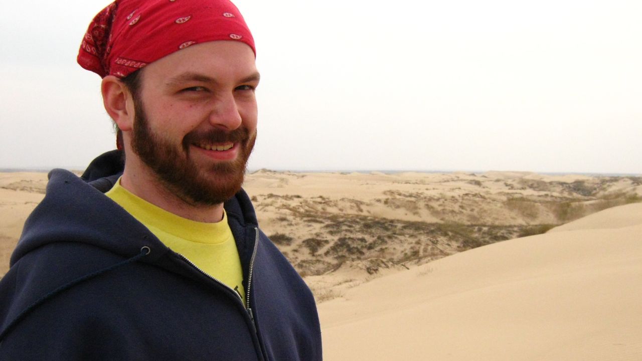 David McMahon poses for a photo during a trip to Inner Mongolia, in northern China.