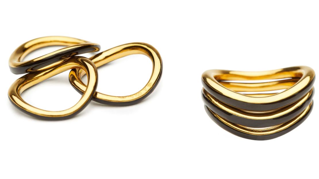 Charlotte Chesnais Wave Set of 3 Rings 