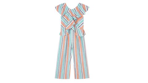 Kids' Stripe Ruffle Jumpsuit