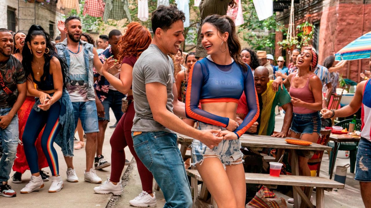 Anthony Ramos and Melissa Barrera in the musical 'In the Heights." 