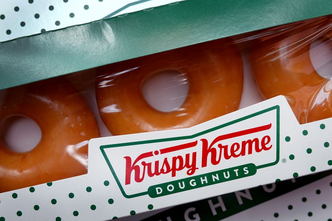 Every Wednesday through May 4, Krispy Kreme is selling a dozen original glazed doughnuts at the price of gas.  