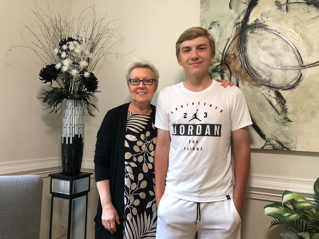 Irena Schulz with her 17-year-old son. She worries how her avoidance of the doctor due to Covid-19 medical bills could impact him.