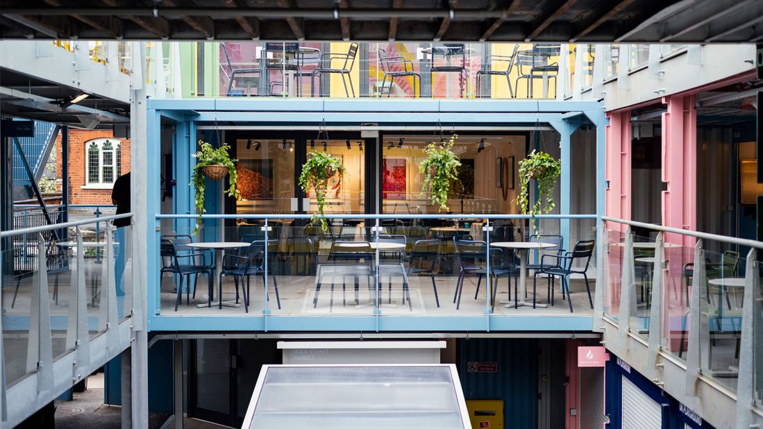 <strong>Indoor dining:</strong> Eating indoors is permitted in the UK, including at Wildflower, a new fine dining restaurant in a shipping container in Camden, London. It first opened in March 2020, weeks before lockdown. 