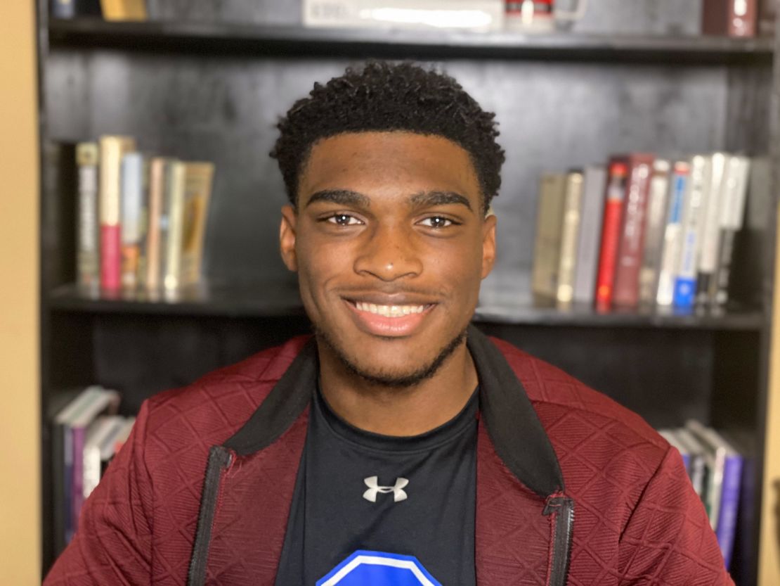 Evan Walker, a recipient of the Centennial High School African American Football Scholar Athlete Scholarship.