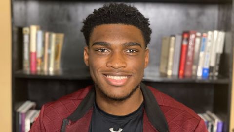 Evan Walker, a recipient of the Centennial High School African American Football Scholar Athlete Scholarship.