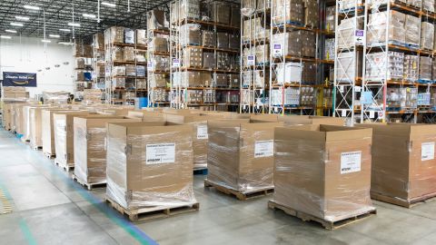 An Amazon disaster hub in Georgia, which will help the Red Cross and other organizations deliver critical supplies to disaster zones