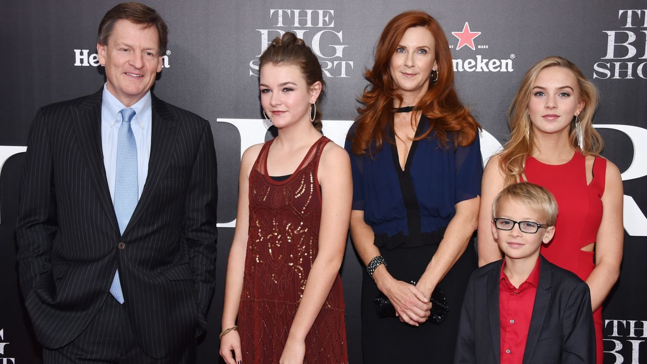 Dixie Lewis, second from left, with her family in New York at the premiere of "The Big Short" in 2015. 