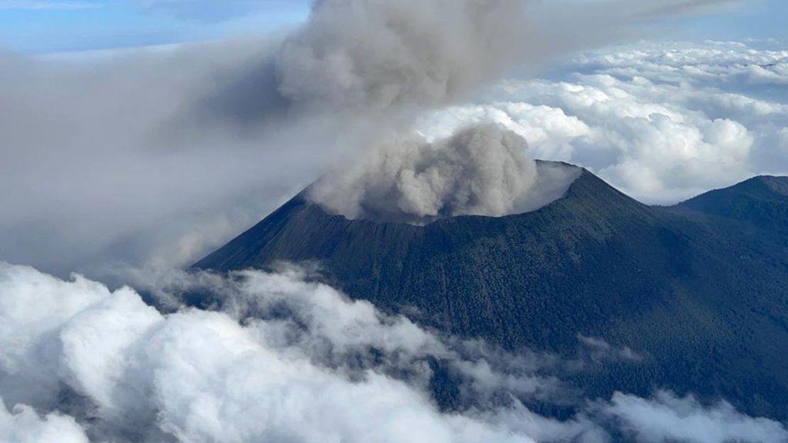 CNN's Fabien Muhire captured these images of Mt. Nyiragongo on a flight with a team of experts surveying the volcano.