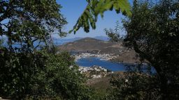 PATMOS, GREECE - MAY 17: A view of the main port area known as the Skala village of the Greek island of Patmos on May 17, 2021 in Patmos, Greece. Restrictive travel rules due to the Covid-19 pandemic have suppressed tourism to Greece for a second year, but as the vaccination effort progresses here and elsewhere in Europe, the hospitality industry is making plans for the return of visitors. (Photo by Byron Smith/Getty Images)
