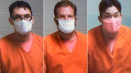 Tacoma police officers Christopher Burbank, left, Matthew Collins and Timothy Rankine appear via video for arraignment on murder charges in Pierce County Superior Court in Tacoma, Washington. on May 28, 2021.
