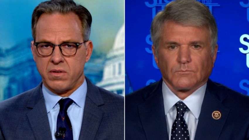 Jake Tapper Michael McCaul split for video