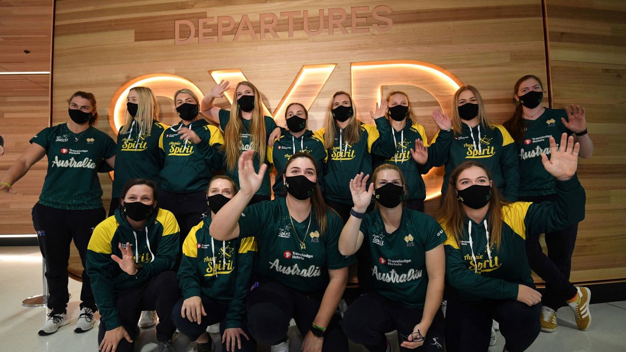 The Aussie Spirit players are among the first athletes to leave for the Tokyo Olympics.