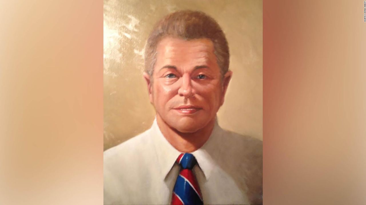 A painting of the Somerton man by local artist Greg O'Leary hangs above the children's playroom. 