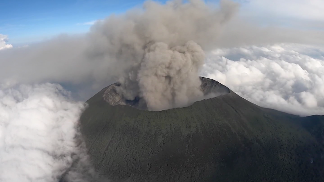 Remarkable aerial video shows volcano spewing ash | CNN