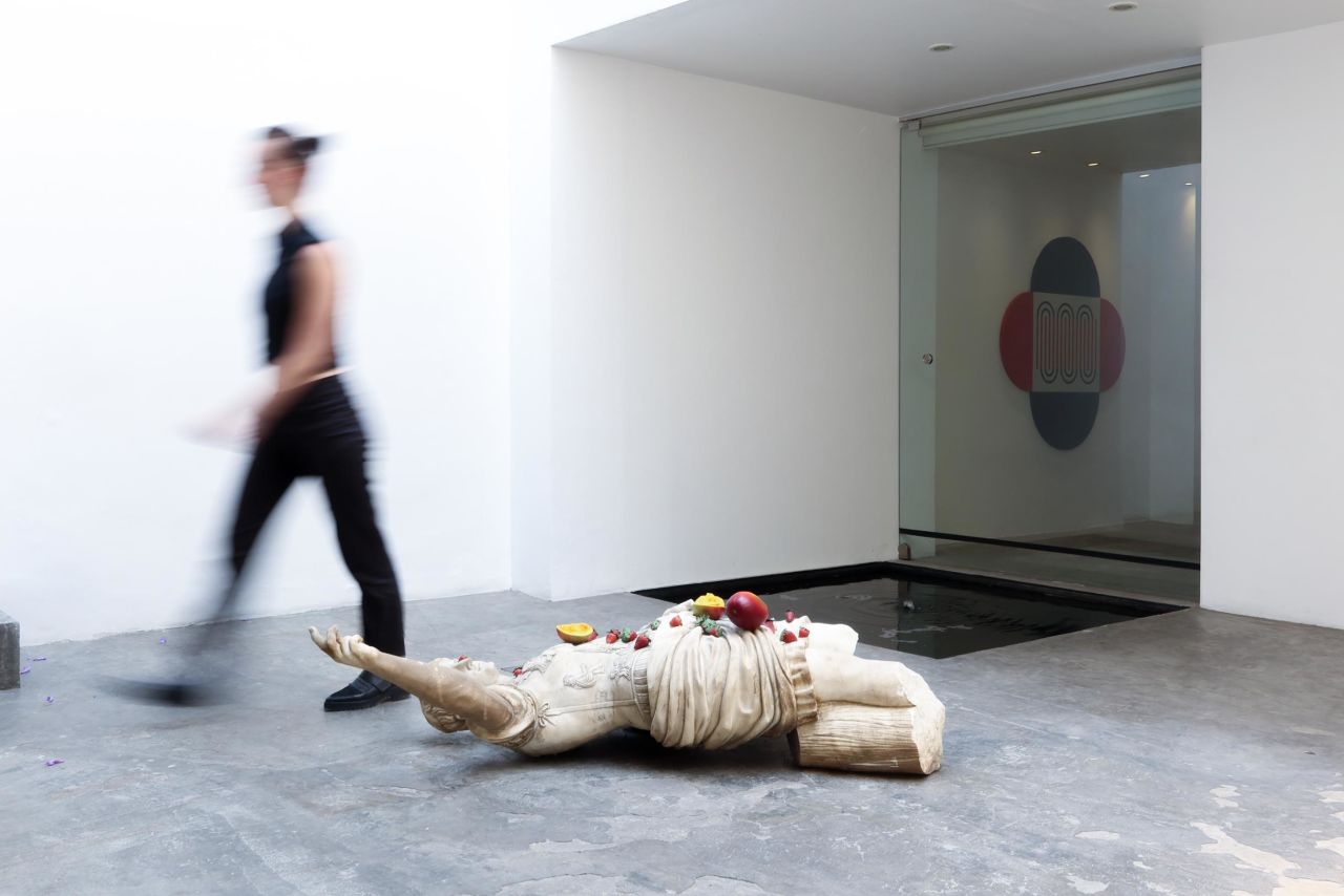 "Under a Loggia" takes a fresh look at contemporary sculpture and photography.