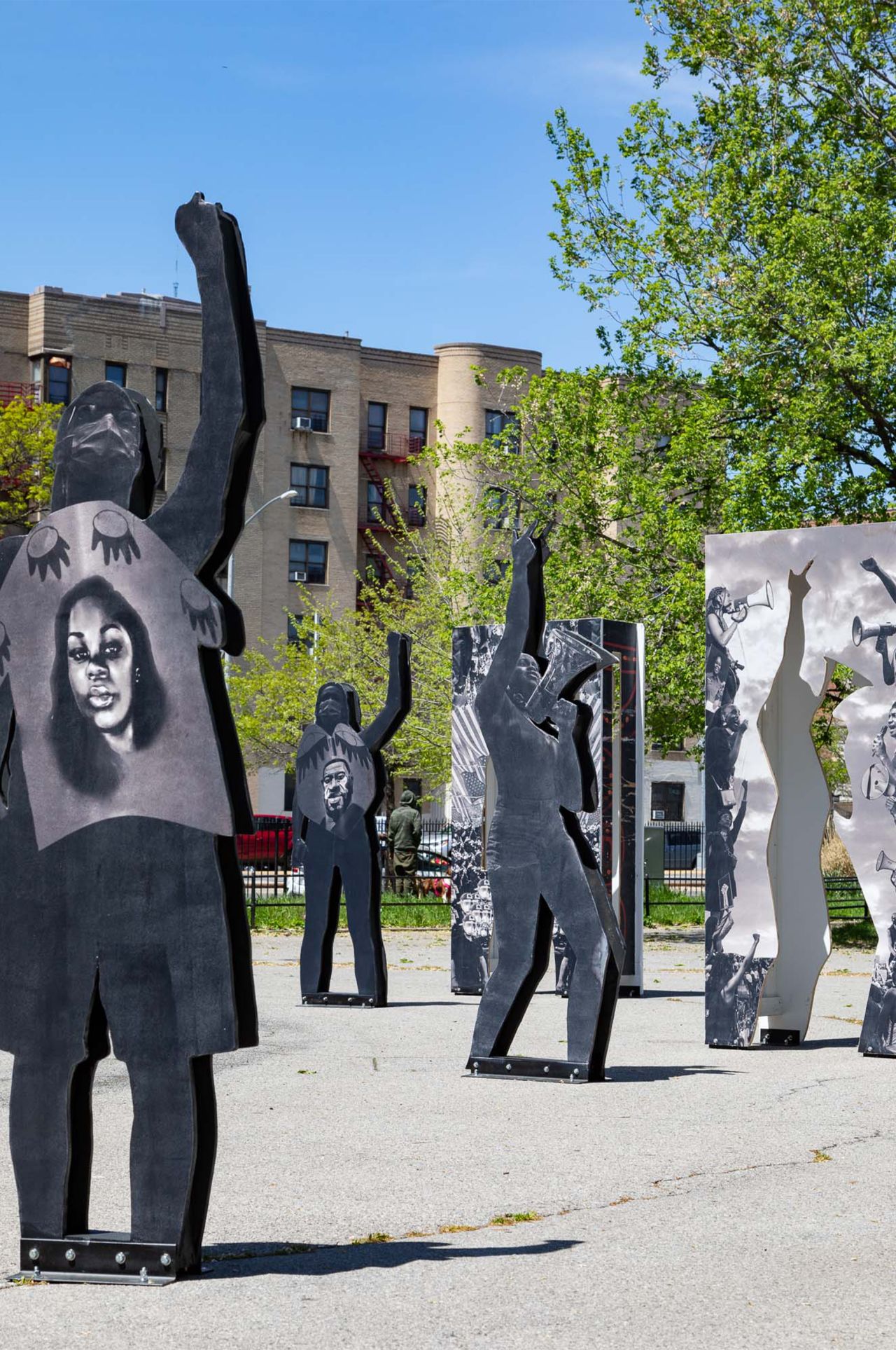 The protests of 2020 represented in sculpture.