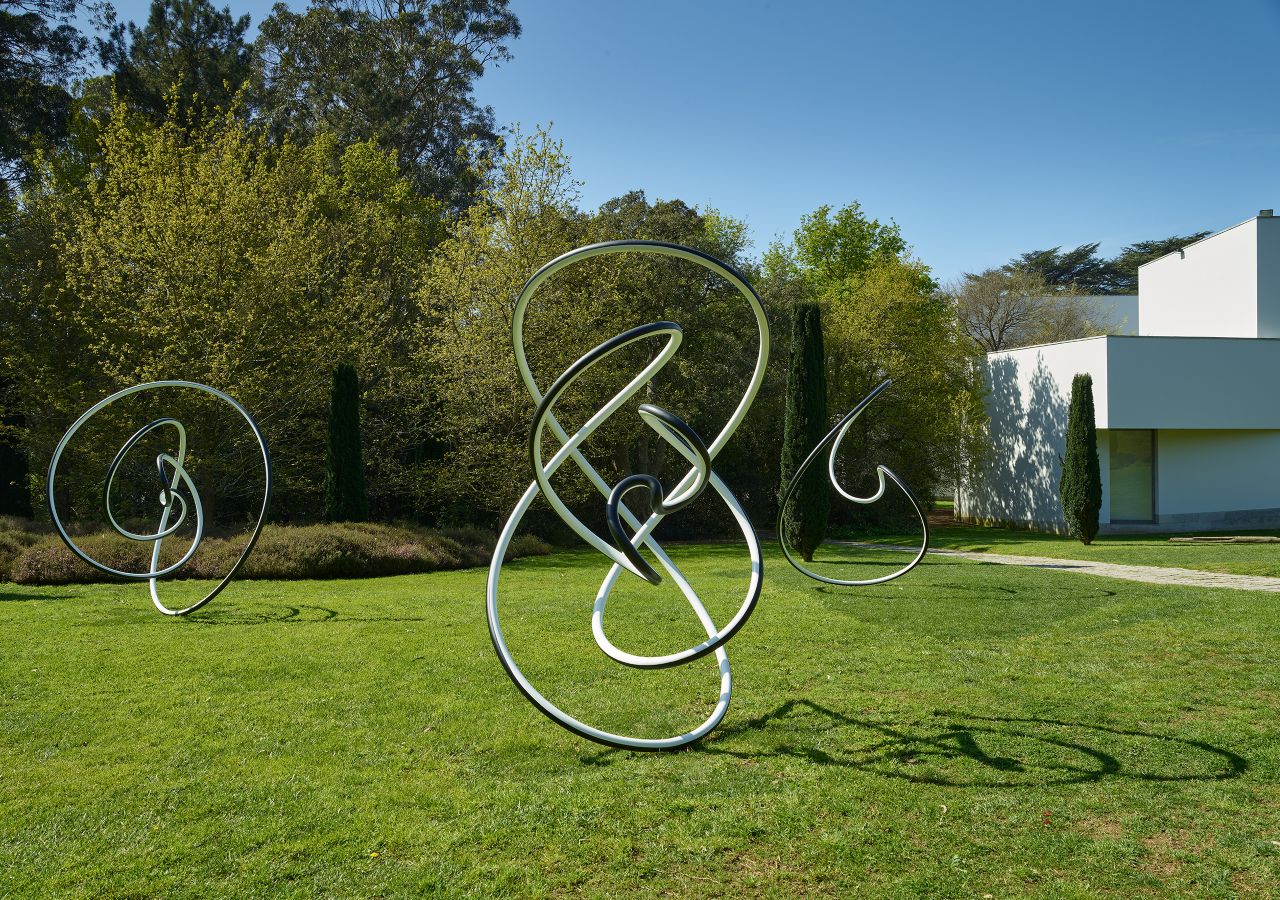 The curves of Olafur Eliasson's new sculptures trace the journey of a single point rotating around an axis.
