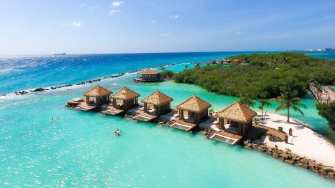Guests at the Marriott Renaissance Aruba have exclusive access to their own private island.