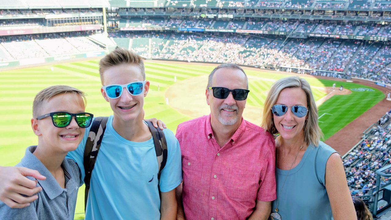 Larry Falivena pictured with his family.
