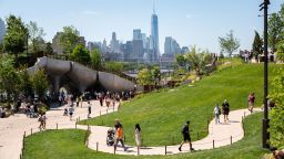 NEW YORK, NEW YORK - MAY 27: People visit Little Island Park on May 27, 2021 in New York City. (Photo by Noam Galai/Getty Images)