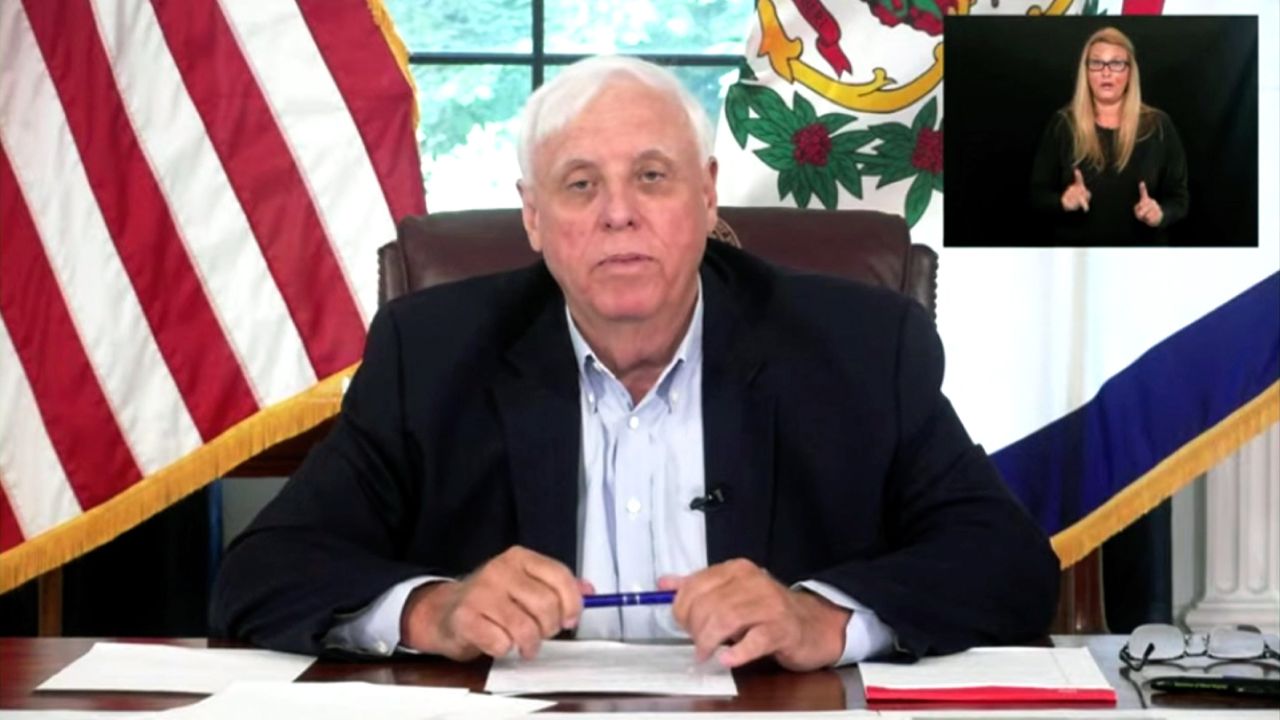 West Virginia Gov. Jim Justice gives a vaccination lottery update Tuesday.