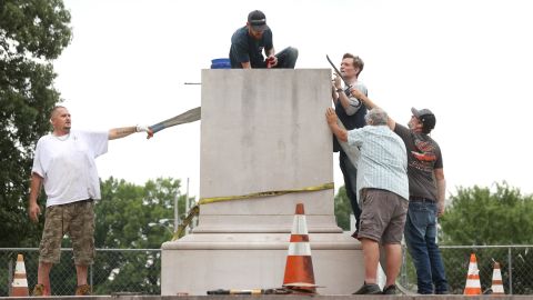 On Tuesday, work began on exhuming the remains of General Nathan Bedford Forrest from Health Sciences Park.