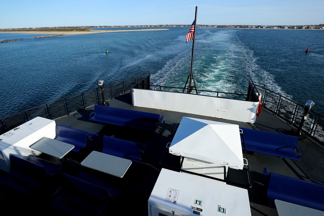 A Steamship Authority ferry leaving the Nantucket Terminal in 2020.