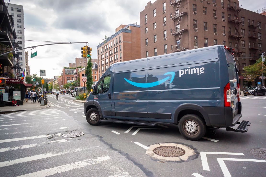 An Amazon delivery van in New York in October 2019.