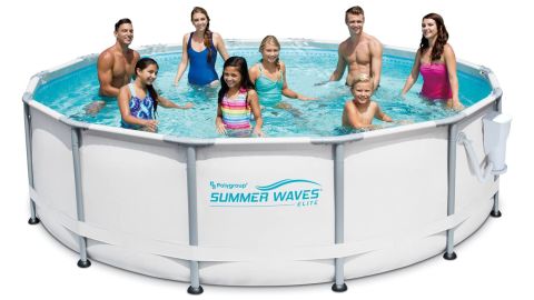 Summer Waves Elite Above-Ground Swimming Pool With Filter Pump and Deluxe Accessory Set